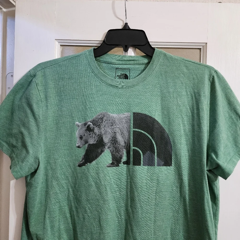 The North Face Bear Half Dome Graphic Tee Green XL Yosemite Shirt
